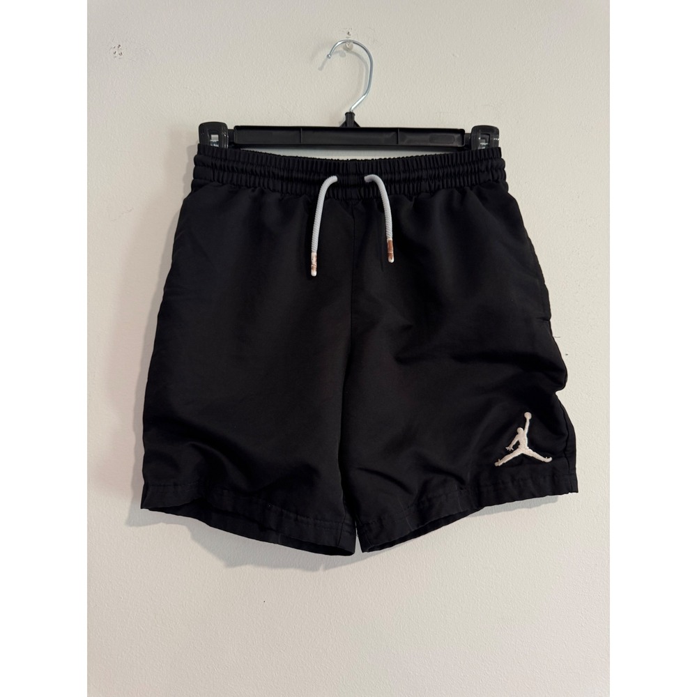 Jordan Jumpman Athletic Shorts Kids Size S 8-10Y Black Elastic Waist Drawstring